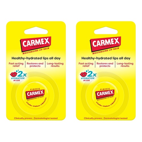 Carmex Original Jar Lip Balm 7.5g x 12 Bundle of 2