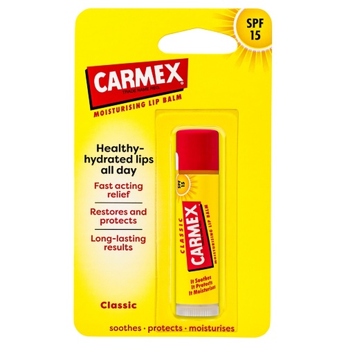 Carmex Classic Click Stick Lip Balm Original SPF15 4.25g x 12