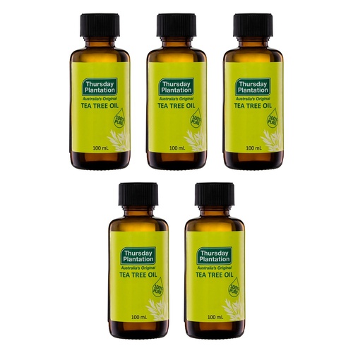 Thursday Plantation 100% Pure Tea Tree Oil 100mL Pack of 5