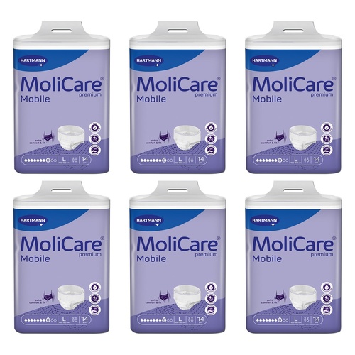 MoliCare Premium Mobile 8 Drops L 14 Pack x 4 Bundle of 6