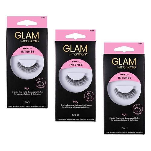 Glam by Manicare Pia Lashes x 3 Bundle of 3