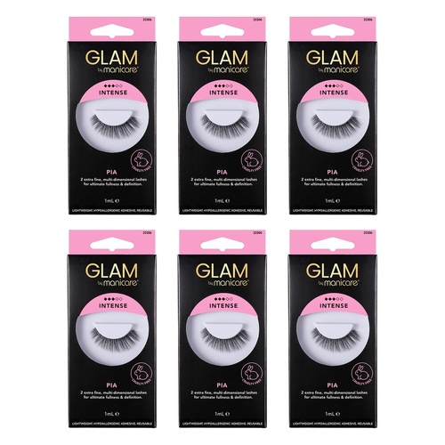 Glam by Manicare Pia Lashes x 3 Bundle of 6