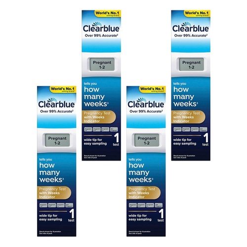 Clearblue Pregnancy Test With Weeks Indicator Pack of 4