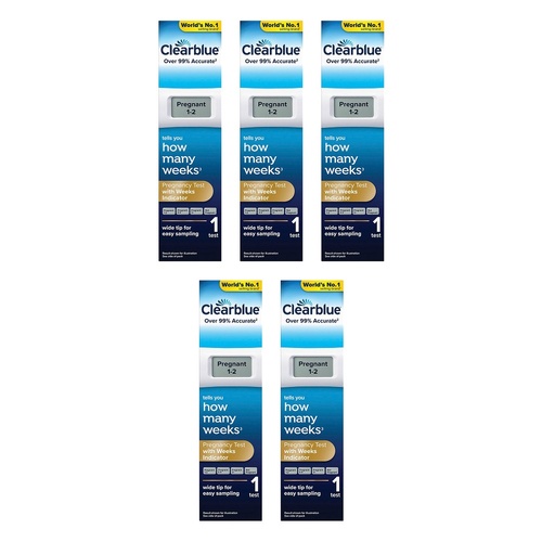 Clearblue Pregnancy Test With Weeks Indicator Pack of 5