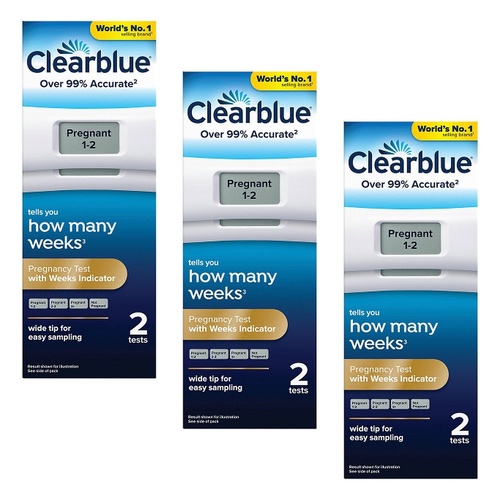 Clearblue Pregnancy Test 2 Pack Bundle of 3