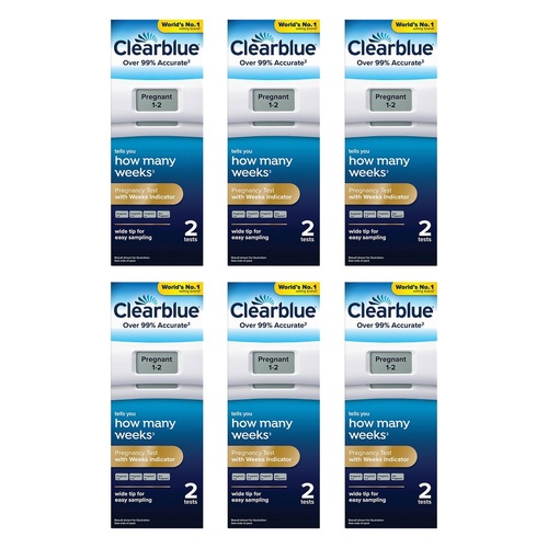 Clearblue Pregnancy Test 2 Pack Bundle of 6