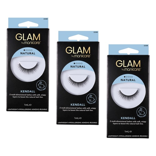 Glam by Manicare Kendall Lashes x 3 Bundle of 3