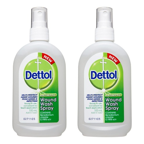 Dettol Antiseptic Wound Wash Spray 100mL Pack of 2
