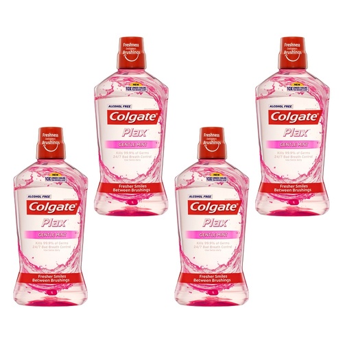 Colgate Plax Alcohol Free Mouthwash Gentle Mint 1 L Pack of 4