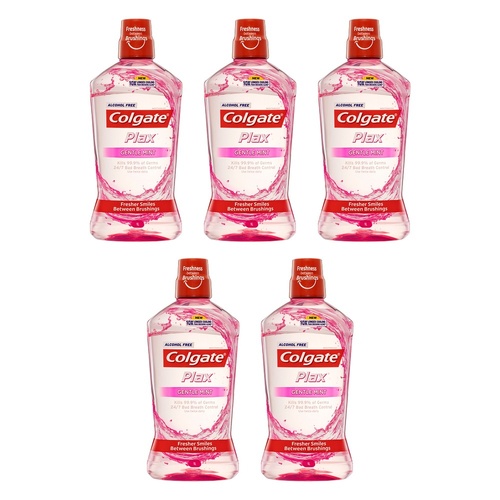 Colgate Plax Alcohol Free Mouthwash Gentle Mint 1 L Pack of 5