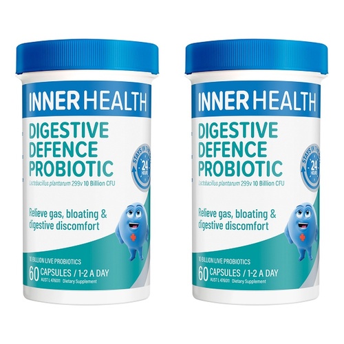 Inner Health Digestive Defence Probiotic 60 Capsules Pack of 2