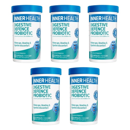 Inner Health Digestive Defence Probiotic 60 Capsules Pack of 5