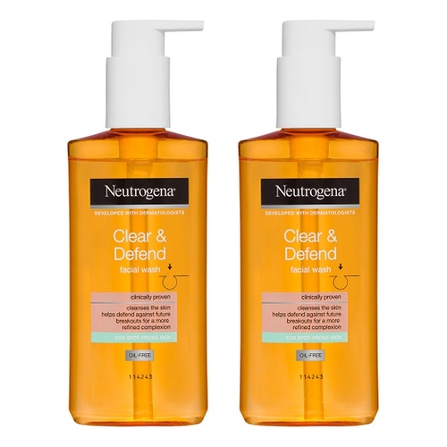 Neutrogena® Clear & Defend Facial Wash 200mL Pack of 2
