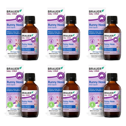 Brauer Baby & Child Runny Nose Oral Liquid 100mL Pack of 6