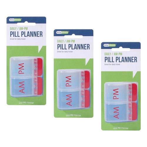 Ezy Dose Daily AM & PM Pill Reminder Pack of 3