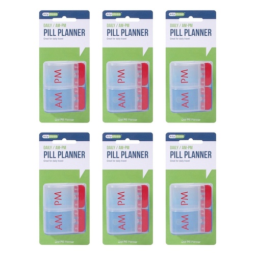 Ezy Dose Daily AM & PM Pill Reminder Pack of 6