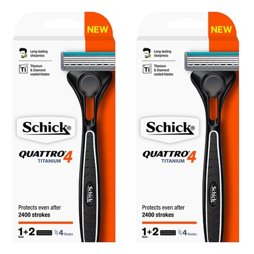 Schick Quattro Titanium 4 Razor Pack of 2