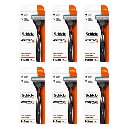 Schick Quattro Titanium 4 Razor Pack of 6
