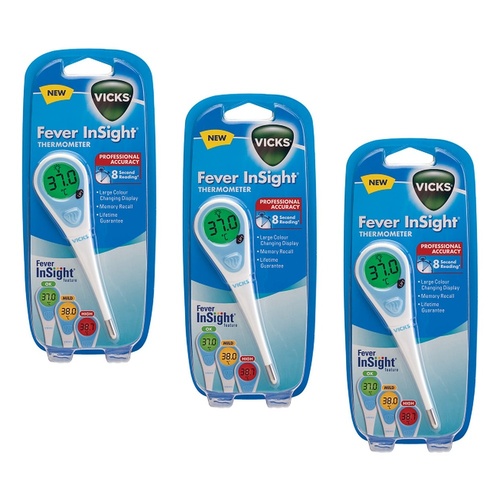 Vicks InSight Thermometer V916-V1 Pack of 3