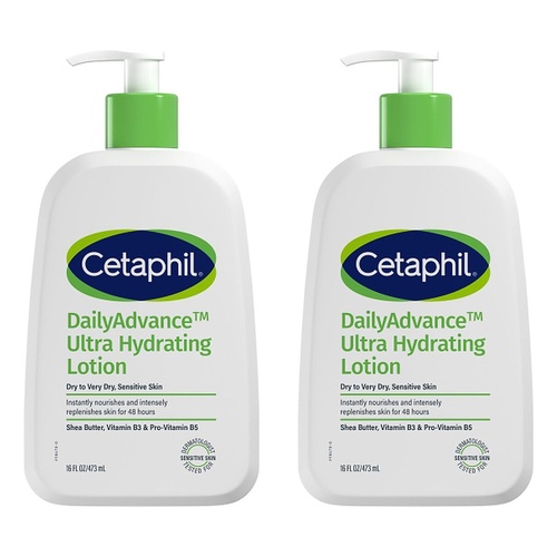 Cetaphil Daily Advance Ultra Hydrating Lotion 473mL Pack of 2