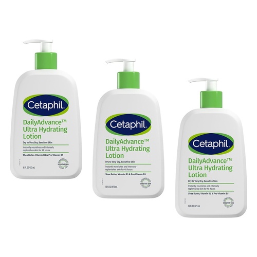 Cetaphil Daily Advance Ultra Hydrating Lotion 473mL Pack of 3