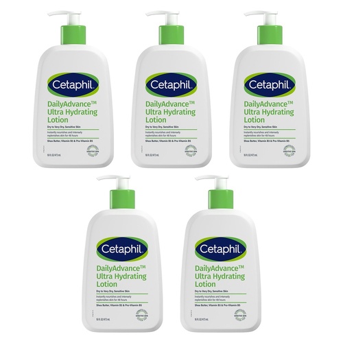 Cetaphil Daily Advance Ultra Hydrating Lotion 473mL Pack of 5