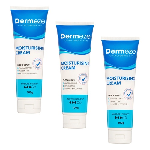 Dermeze Moisturising Cream 100g Pack of 3