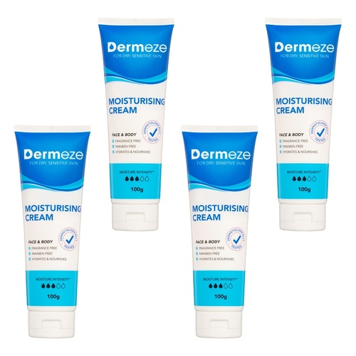 Dermeze Moisturising Cream 100g Pack of 4