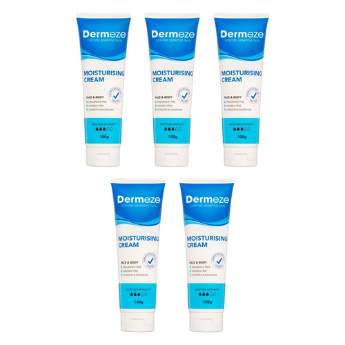 Dermeze Moisturising Cream 100g Pack of 5