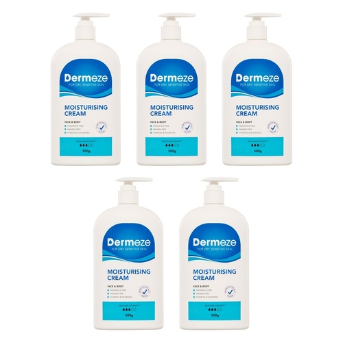 Dermeze Moisturising Cream 500g Pack of 5