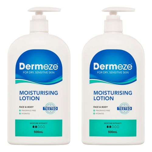 Dermeze Moisturising Lotion 500mL Pack of 2