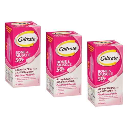 Caltrate Bone & Muscle 50+ Years 60 Tablets x 6 Bundle of 3