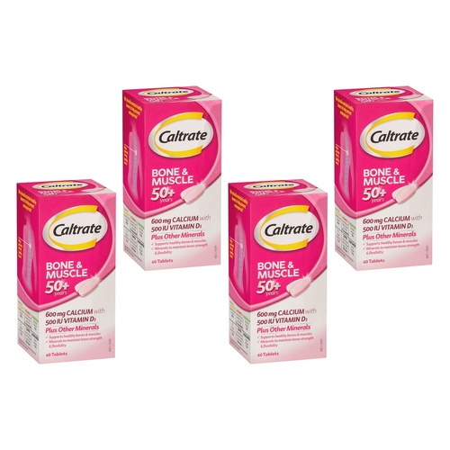 Caltrate Bone & Muscle 50+ Years 60 Tablets x 6 Bundle of 4
