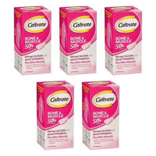 Caltrate Bone & Muscle 50+ Years 60 Tablets x 6 Bundle of 5