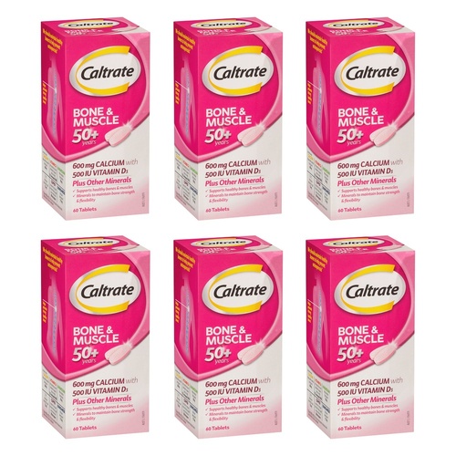 Caltrate Bone & Muscle 50+ Years 60 Tablets x 6 Bundle of 6