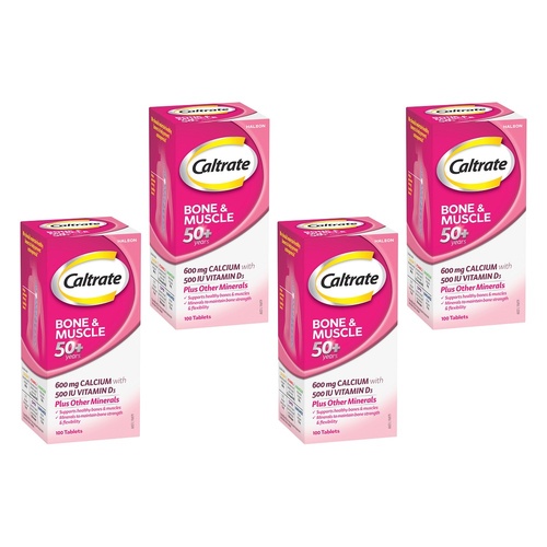 Caltrate Bone & Muscle 50+ Years 100 Tablets x 3 Bundle of 4