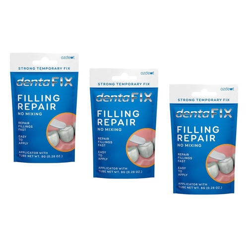 Dentafix Temporary Filling Repair 8g Pack of 3