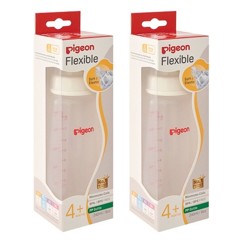 Pigeon Slim Neck PP Bottle 240mL Pack of 2