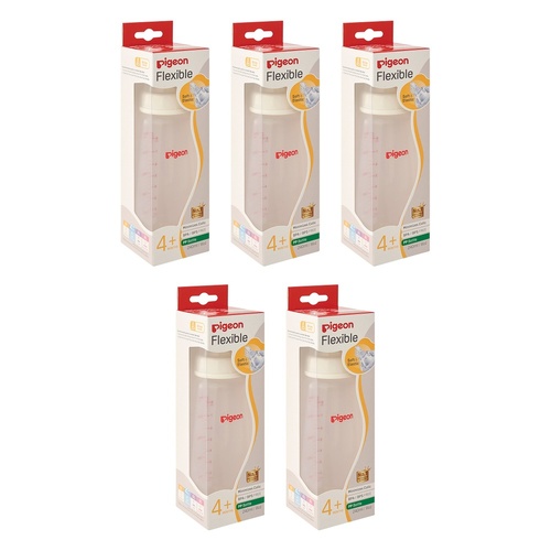 Pigeon Slim Neck PP Bottle 240mL Pack of 5