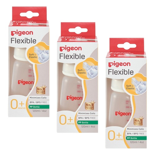 Pigeon Slim Neck PP Bottle 120mL Pack of 3