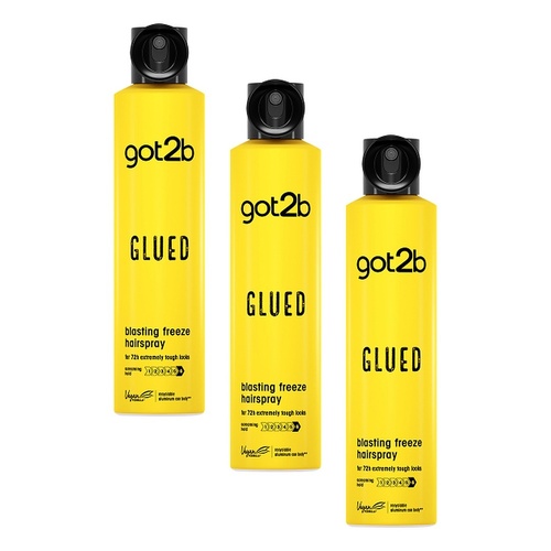 Got2B Glued Blasting Freeze Hairspray 300mL Pack of 3