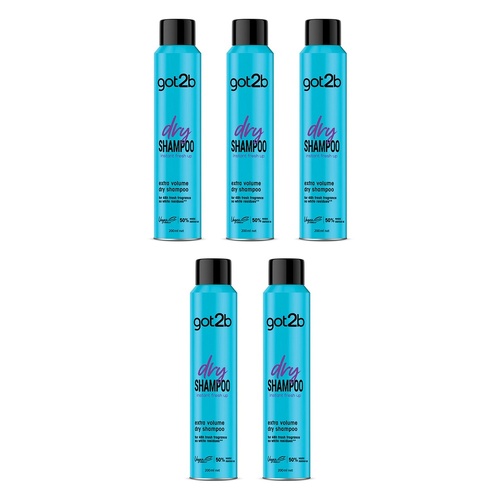 Got2B Dry Shampoo Instant Fresh Up Extra Volume 200mL Pack of 5