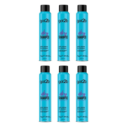 Got2B Dry Shampoo Instant Fresh Up Extra Volume 200mL Pack of 6