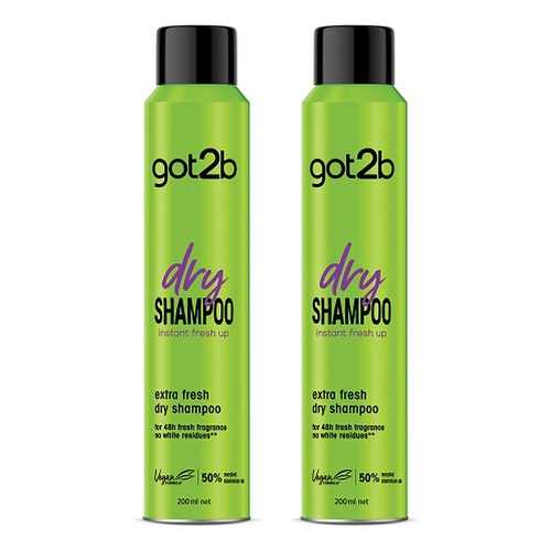 Got2B Dry Shampoo Instant Fresh Up Extra Fresh 200mL Pack of 2