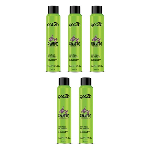 Got2B Dry Shampoo Instant Fresh Up Extra Fresh 200mL Pack of 5