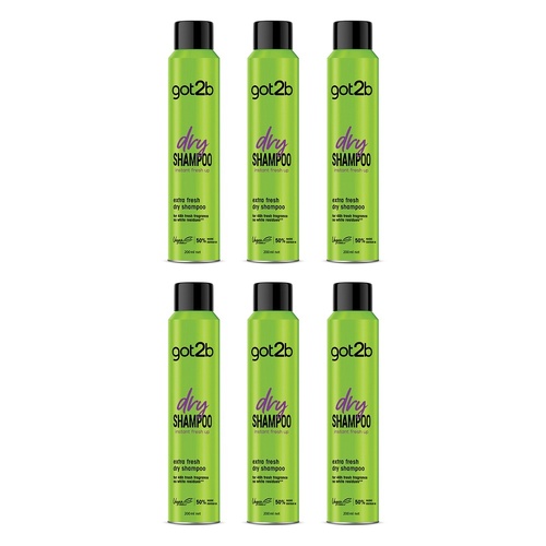 Got2B Dry Shampoo Instant Fresh Up Extra Fresh 200mL Pack of 6