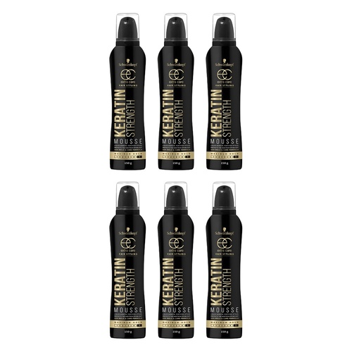 Schwarzkopf Extra Care Keratin Strength Styling Mousse 150g Pack of 6
