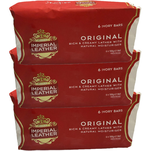 Cussons Imperial Leather Original Soap Bars 3 x 6 Pack 100g