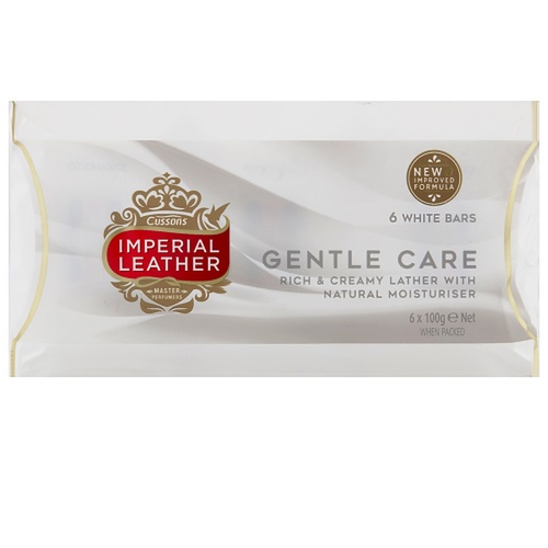 Cussons Imperial Leather Gentle Care Soap Bars 6 Pack 100g Creamy Lather x 6