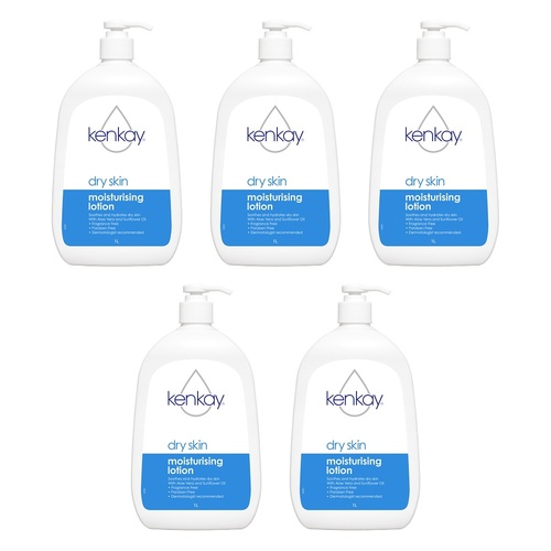 Kenkay Dermatological Moisturiser 1L Pack of 5